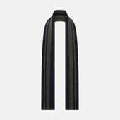 Navy and Olive Green Double-Stripe Double-Sided Corduroy Padded Scarf