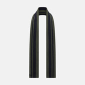 And Olive Green Double Stripe Double Sided Corduroy Padded Scarf
