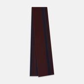 And Burgundy Double Stripe Double Sided Corduroy Padded Scarf