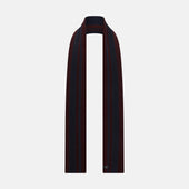 And Burgundy Double Stripe Double Sided Corduroy Padded Scarf