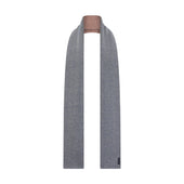 Azzurro And Red Herringbone Linen And Cotton Double Sided Knitted Scarf