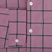 Antique Pink Grid Check Piccadilly Shirt