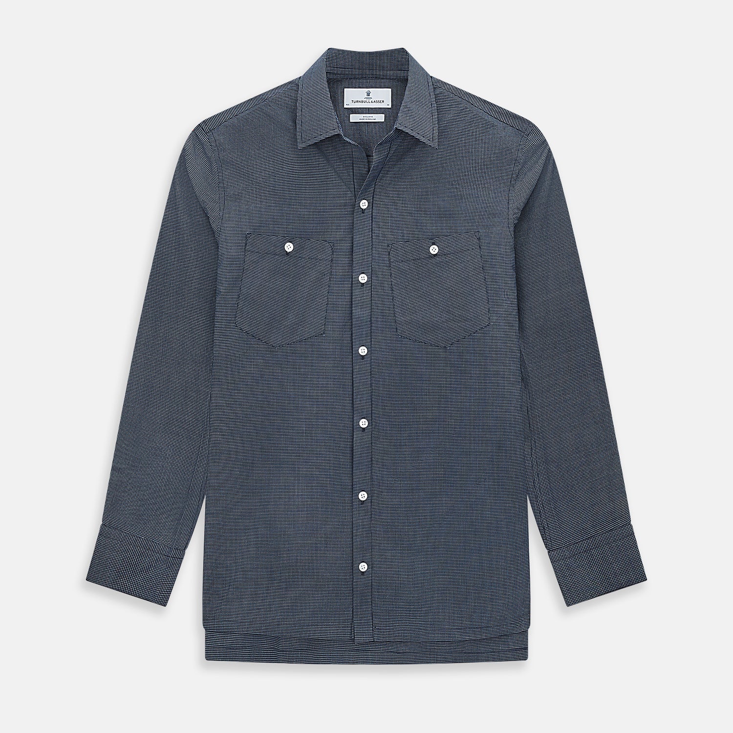 And White Pin Check Piccadilly Shirt
