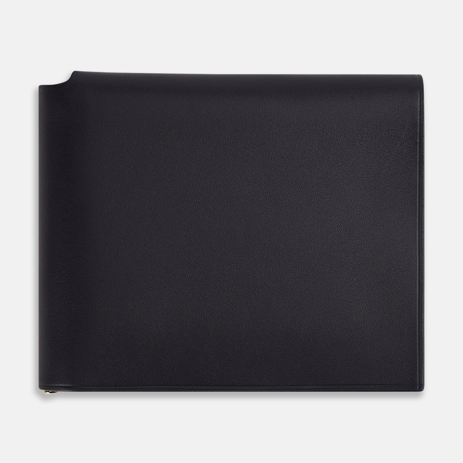 Leather Trifold Card Holder With Metal Money Clip