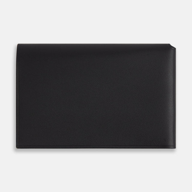 Navy Leather Trifold Wallet