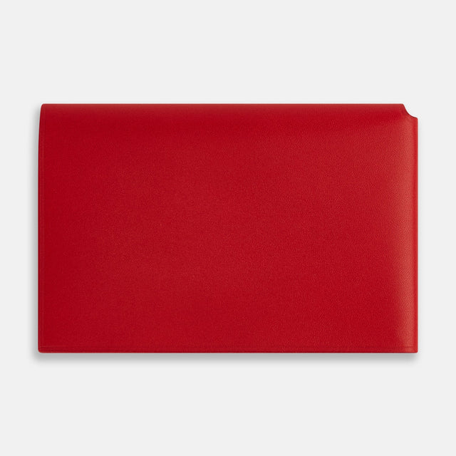 Red Leather Trifold Wallet