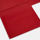 Red Leather Trifold Wallet