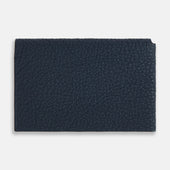 Navy Full-Grain Leather Trifold Wallet
