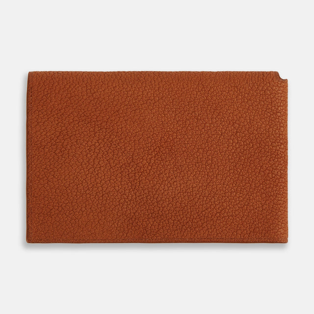 Cognac Full-Grain Leather Trifold Wallet