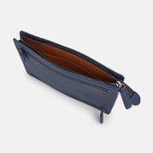 Full Grain Leather Zip Envelope Pouch