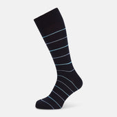 Navy Striped Mid-Length Socks