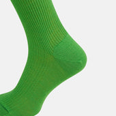 Bright Green Mid Length Merino Socks