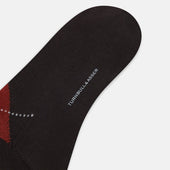 Coffee Check Wool Mid Length Socks