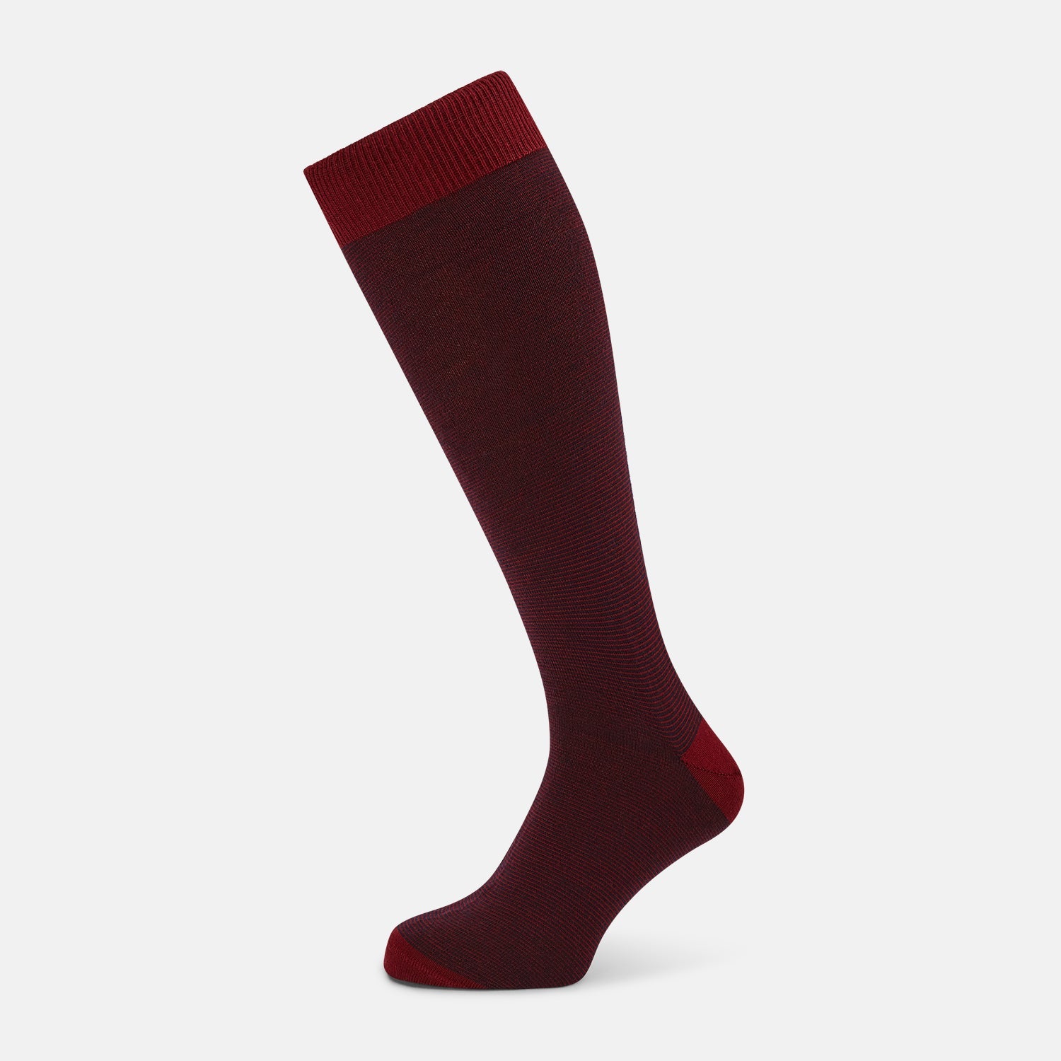 Red Stripe Wool Long Socks
