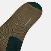 Forest Green Stripe Wool Long Socks
