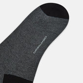And Grey Stripe Wool Mid Length Socks