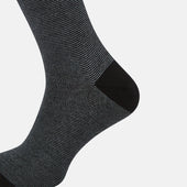 And Grey Stripe Wool Mid Length Socks