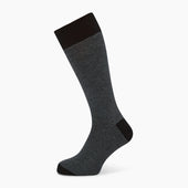And Grey Stripe Wool Mid Length Socks