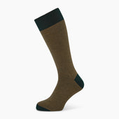 And Forest Green Stripe Wool Mid Length Socks