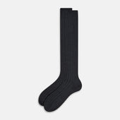 Ribbed Wool Long Socks