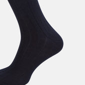 Ribbed Wool Mid Length Socks