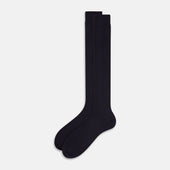 Ribbed Cashmere Silk Long Socks