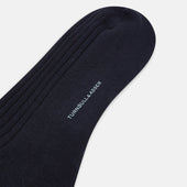 Ribbed Cashmere Silk Long Socks