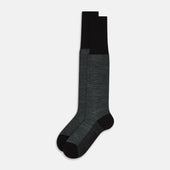 And Grey Wool Long Socks