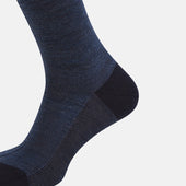 Denim Patterned Wool Long Socks