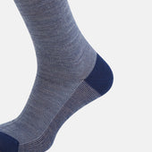 Pale Patterned Wool Long Socks