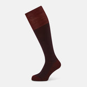 Burgundy and Navy Wool Long Socks