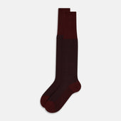And Navy Wool Long Socks