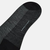 And Grey Motif Wool Mid Length Socks