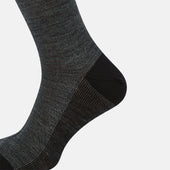 And Grey Motif Wool Mid Length Socks