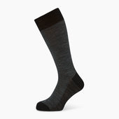 And Grey Motif Wool Mid Length Socks