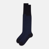 Motif Intarsia Wool Long Socks