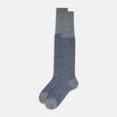 Melange Motif Intarsia Wool Long Socks