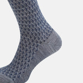 Melange Motif Intarsia Wool Long Socks