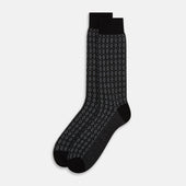 Melange Antique Motif Wool Mid Length Socks