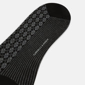 Melange Antique Motif Wool Mid Length Socks