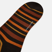 Orange Striped Wool Mid Length Socks