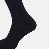 And Royal Blue Dot Wool Long Socks
