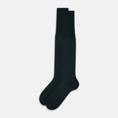 Green Dot Wool Long Socks