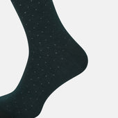 Green Dot Wool Long Socks