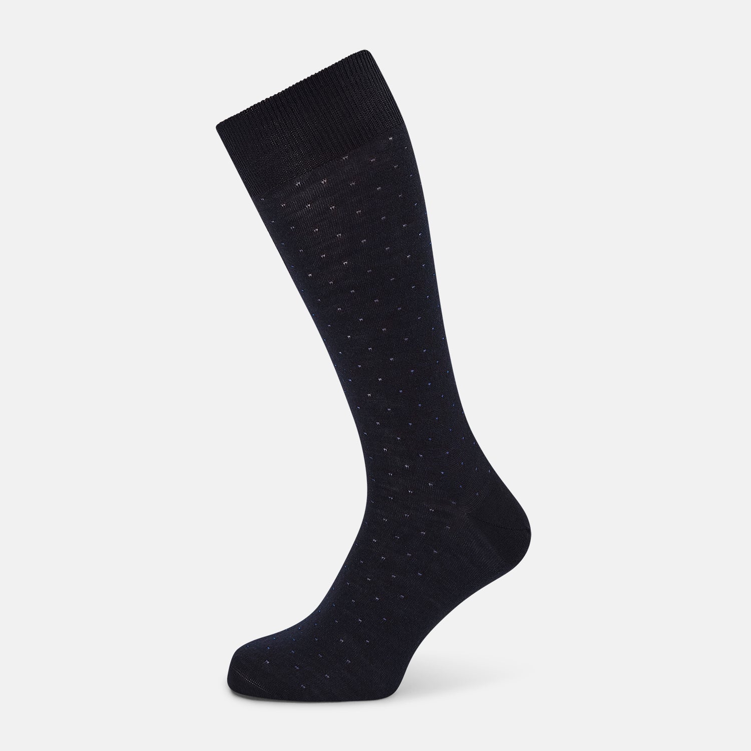 And Royal Blue Dot Wool Mid Length Socks