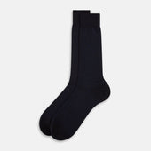And Royal Blue Dot Wool Mid Length Socks