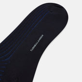 And Blue Wool Blend Long Socks