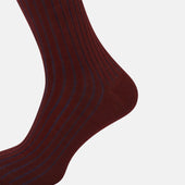 And Blue Yarn Striped Wool Long Socks