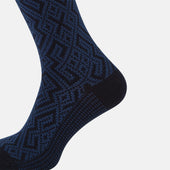 Motif Wool Long Socks