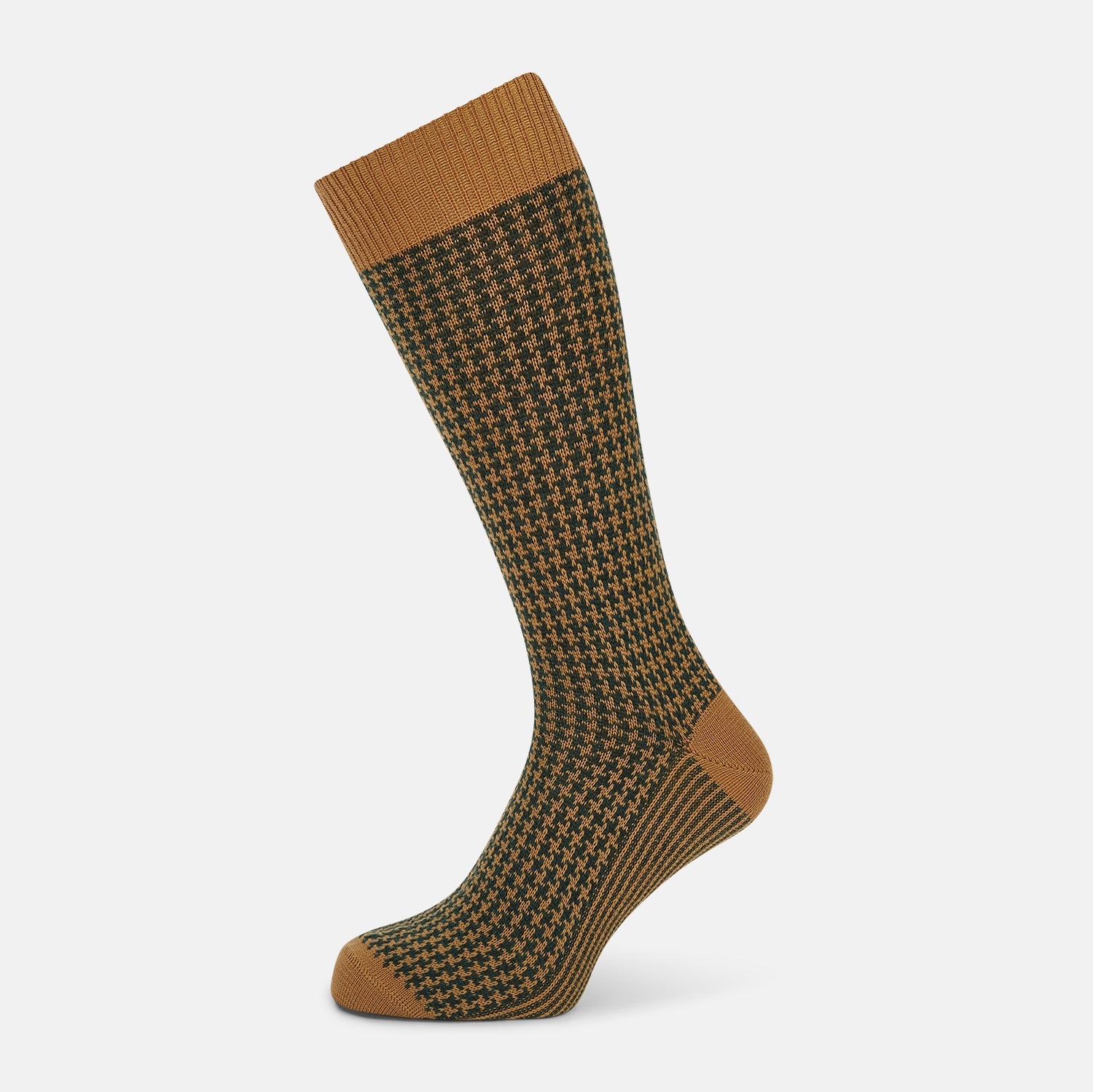 Green Peanut Motif Wool Mid Length Socks